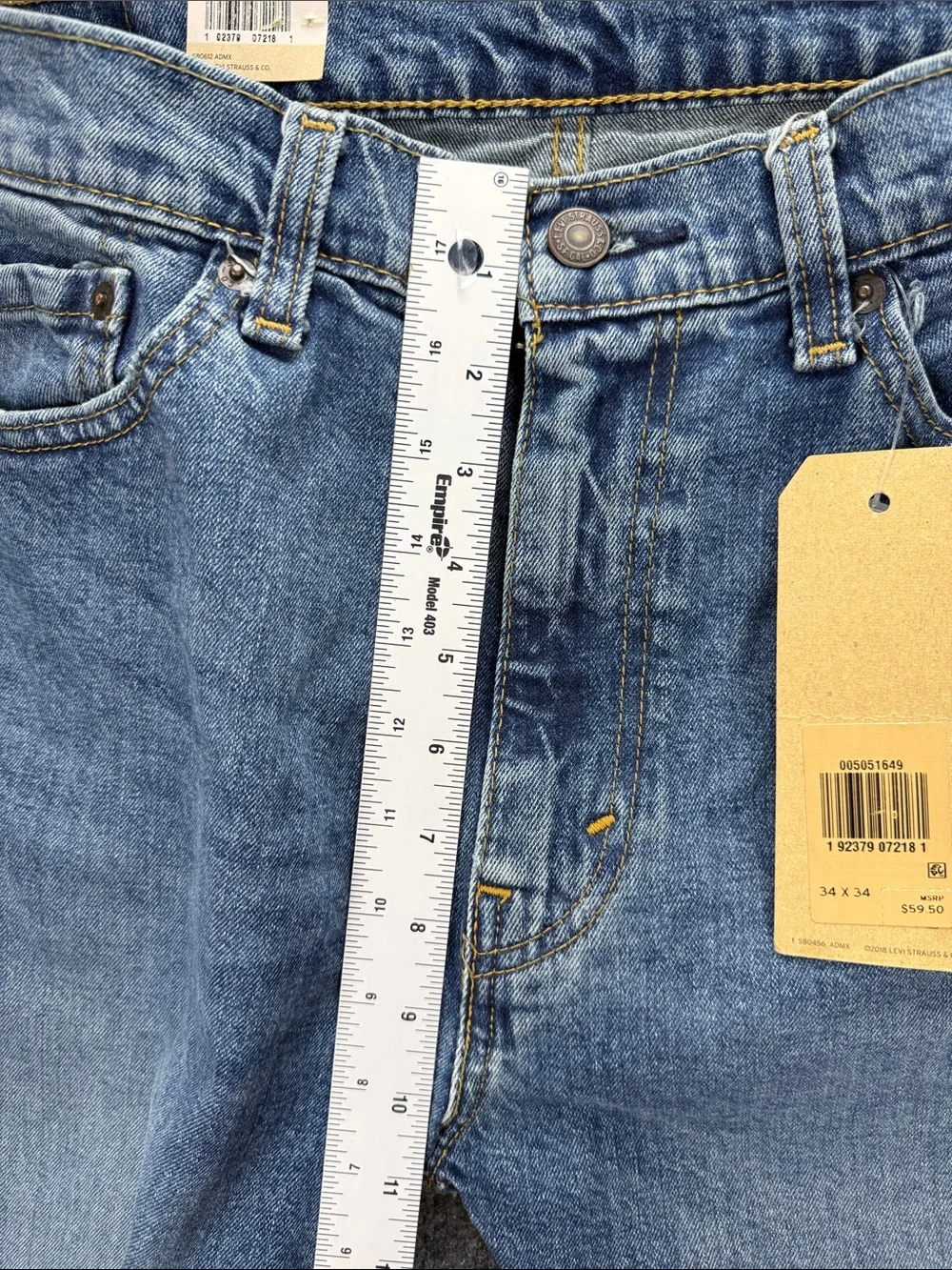 Levi's 505 Regular Fit Men's Jeans 34 x 34 NWT